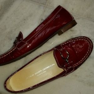 AGL red patent loafers Size 40